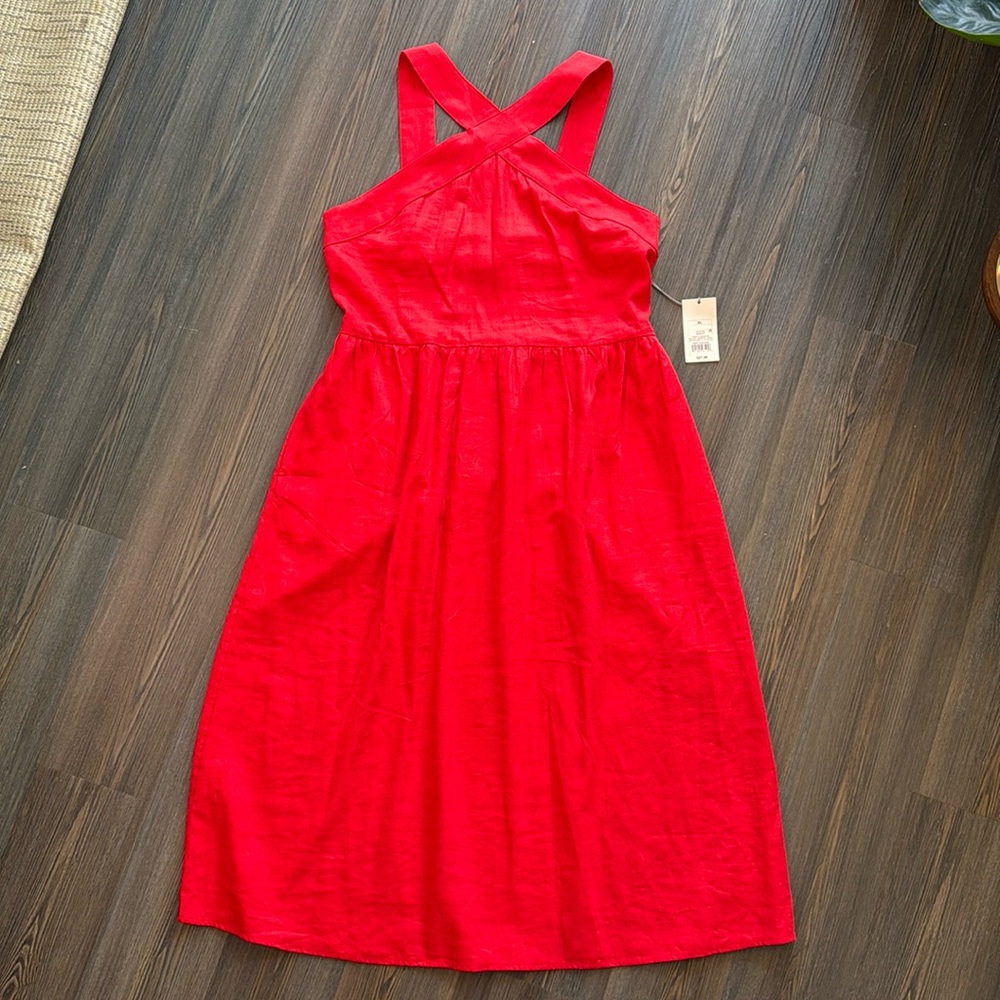 Red Halter Summer Dress
